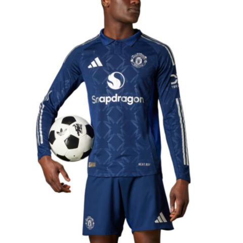 Adidas Free Shipping With AdiClub Manchester United 24/25 Long Sleeve Away Authentic Jersey