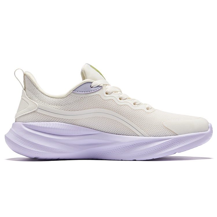 Erke Cushioning Breathable Rebound Low top Casual Running Shoes Women’s Microcrystal White Lilac