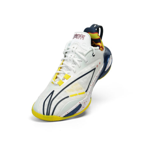 Li Ning Textile, TPU Low top Basketball Shoes, White Blue Men’s