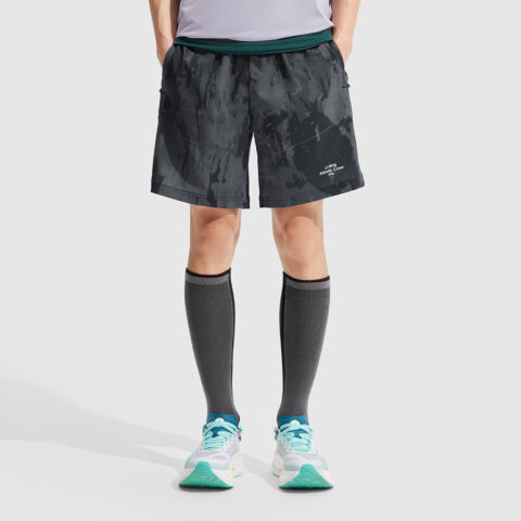 Li Ning Fitness Series Sports Shorts Men’s Black All Over Print