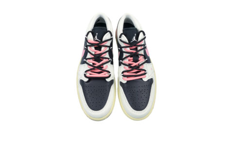 Jordan Air Jordan 1 Abrasion Resistant Slip Resistant Low top Vintage Basketball Shoes Women’s Black Pink White