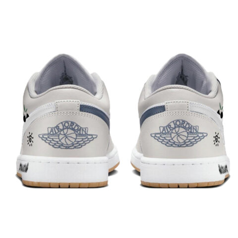 Jordan Air Jordan 1 Vintage Basketball Shoes Unisex Low Top White/Gray
