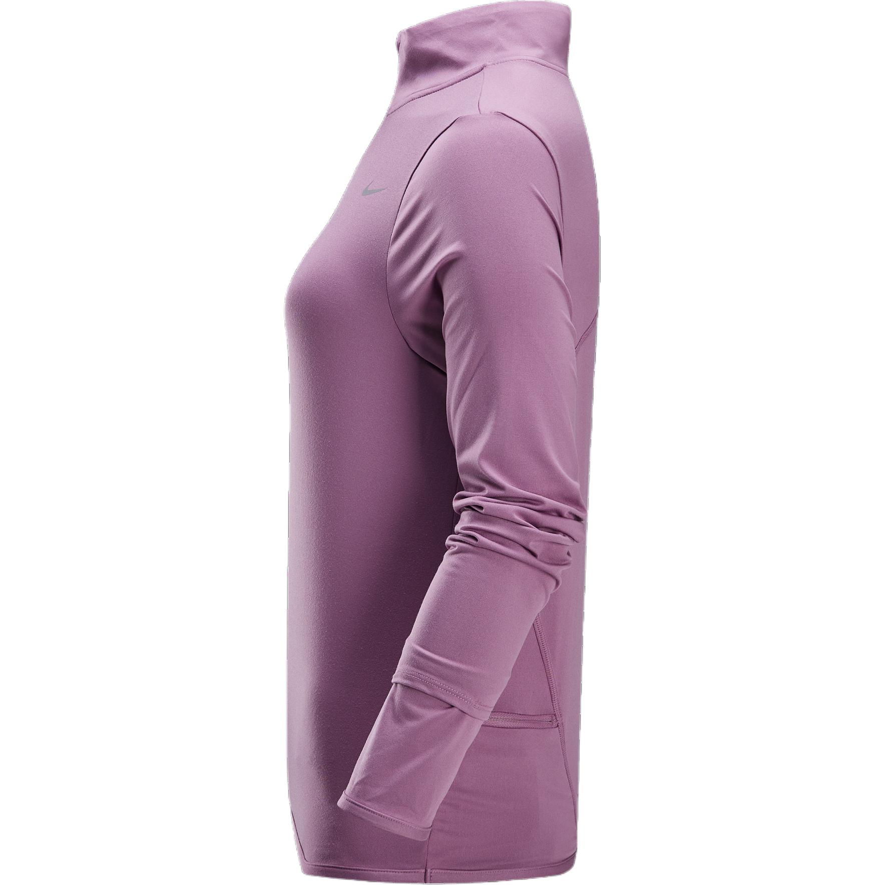 Nike Dri FIT Swift Element UV Running T Shirt Women’s Gray Purple/Reflection Silver