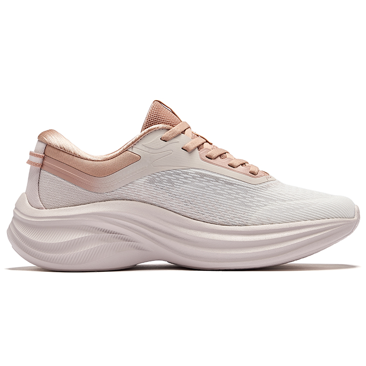 Erke Cushioning Rebound Low top City Commuting Running Shoes Women’s Microcrystal White Sandalwood Lip Color