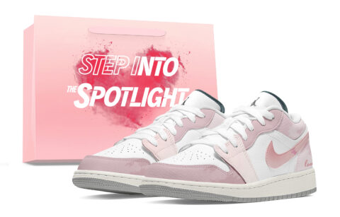 Jordan Air Jordan 1 Slip Resistant Abrasion Resistant Low top Vintage Basketball Shoes Unisex Pink