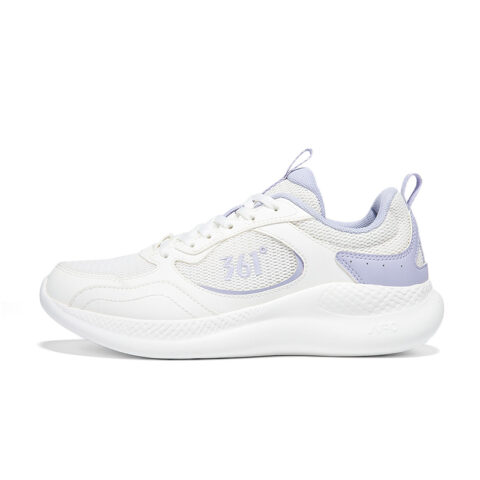 361° Cushioning Breathable Lightweight Low top Casual Running Shoes Women’s Feather White Chalk Purple