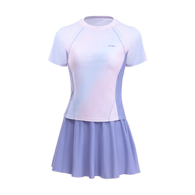 Li Ning Two Piece Swimsuit Women's Colored Glaze Purple