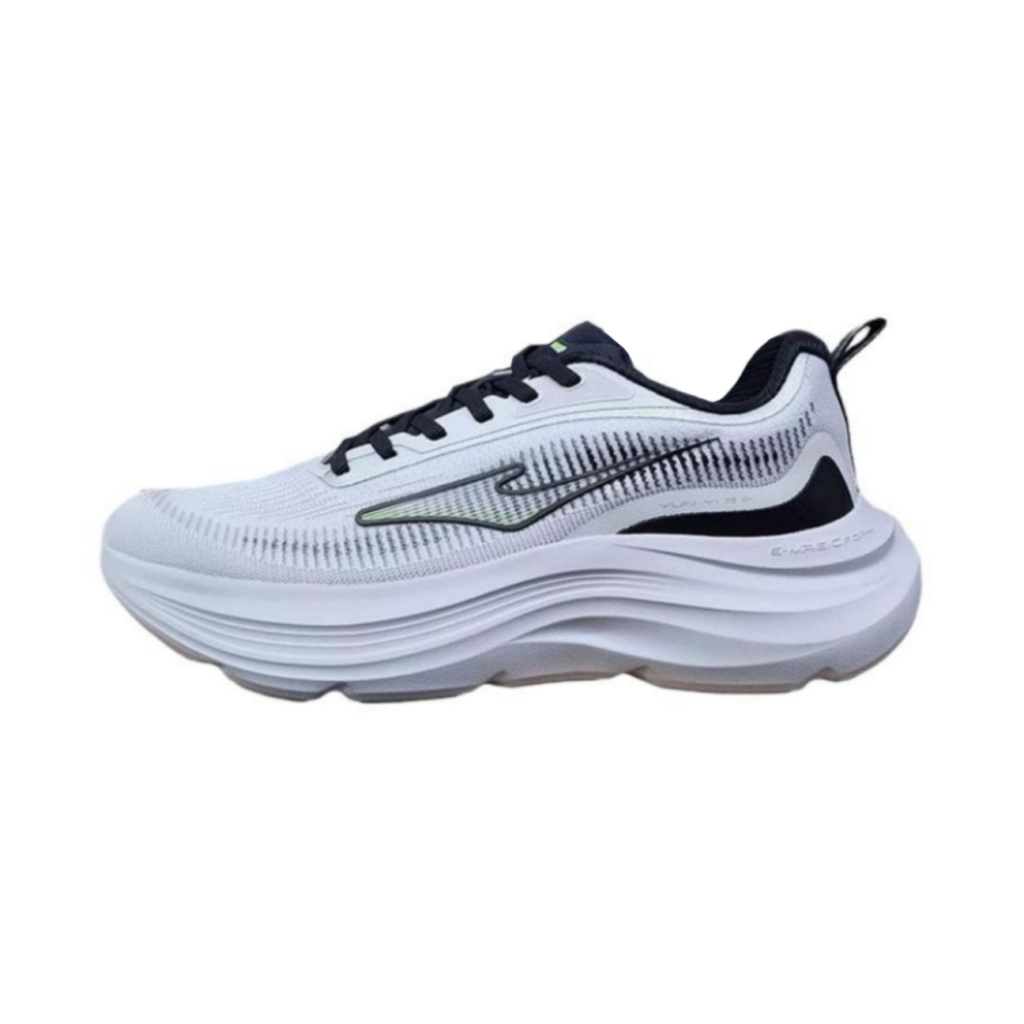 Erke Cushioning Breathable Low top EVA Sprint Running Shoes Men’s Mist Gray Jet Black