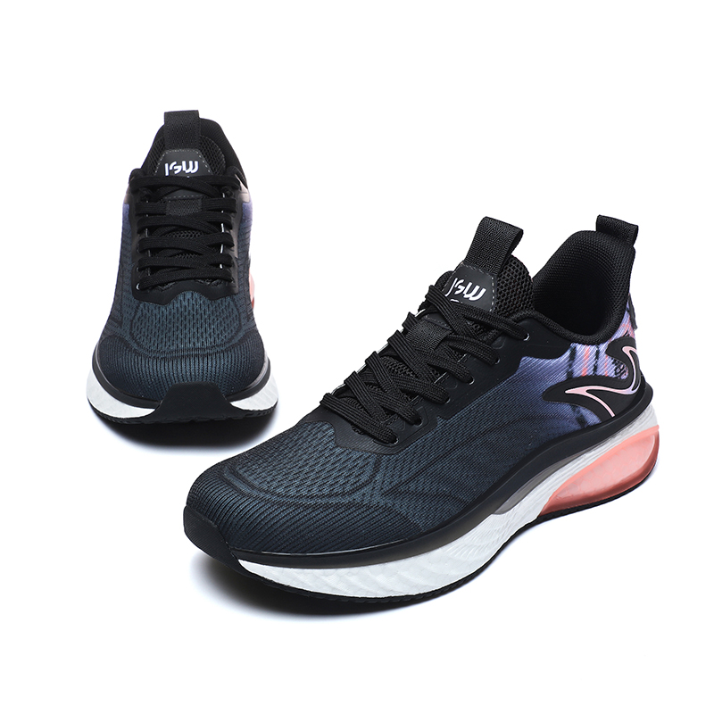 JSWEI Comfortable And Trendy Slip Resistant Abrasion Resistant Low top Running Shoes Women’s Black Pink