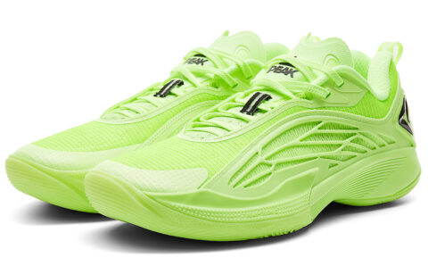 PEAK Cushioning Abrasion Resistant Rebound Low top Basketball Shoes Men’s Neon Green