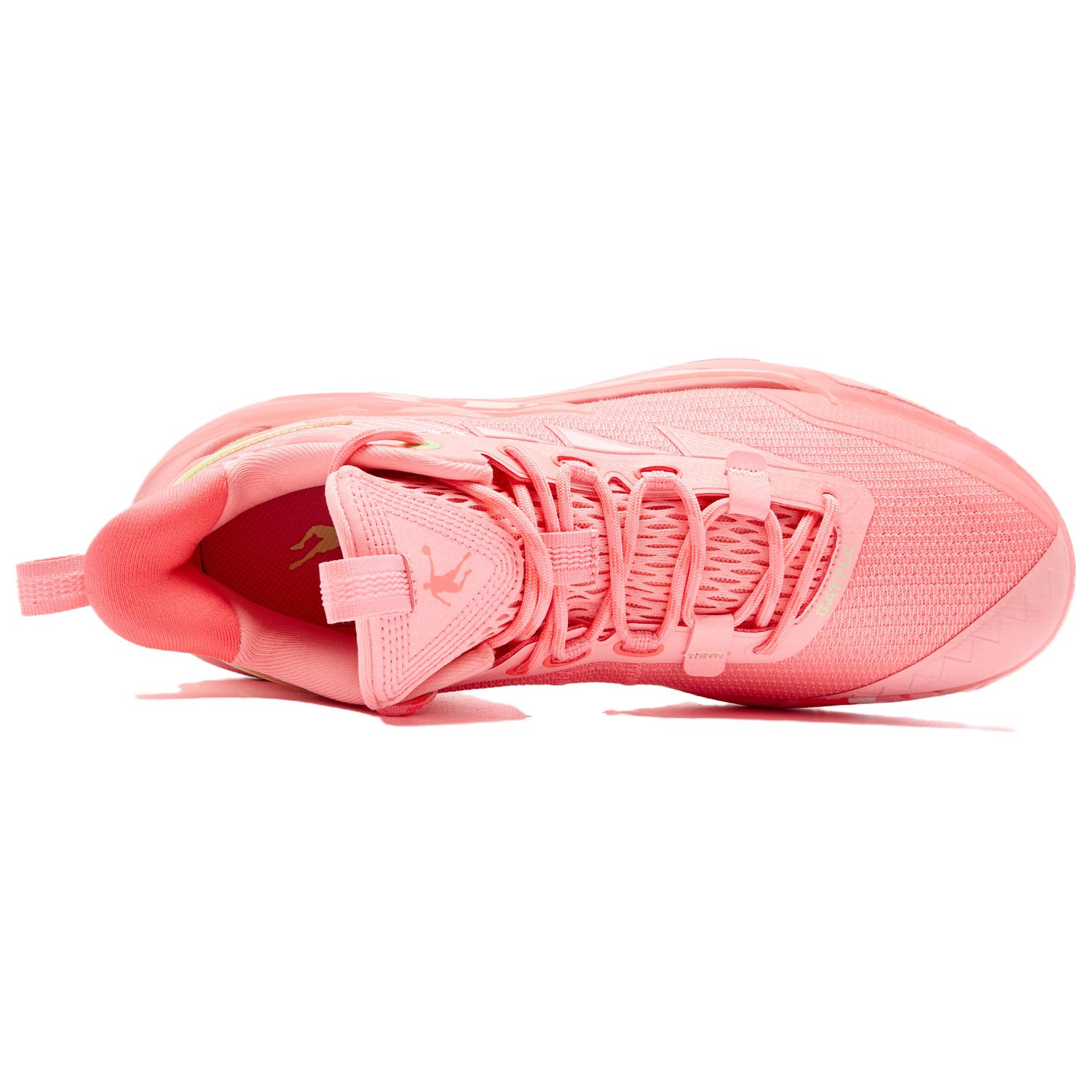 QIAODAN Cushioning, Wear Resistant Low Top Basketball Shoes Men’s Electronic Pink