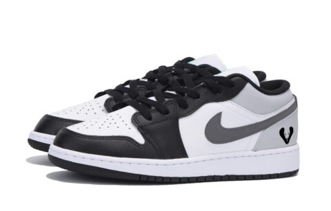 Jordan Air Jordan 1 Abrasion Resistant Low top Vintage Basketball Shoes Men’s Dark Gray