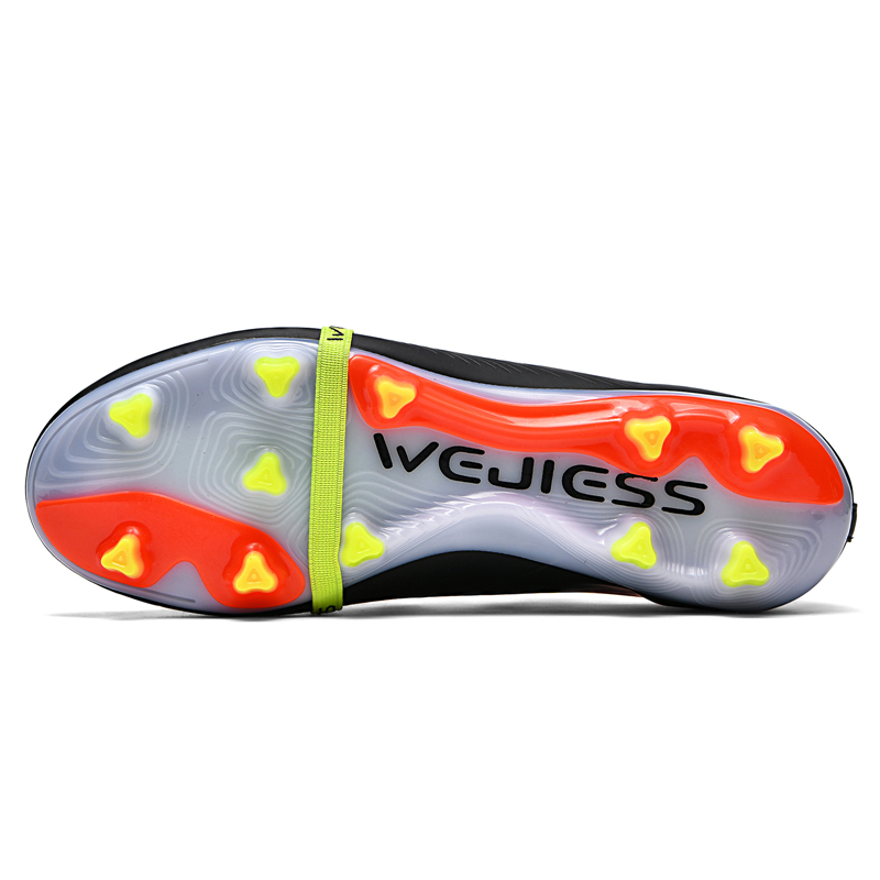 WEJIESS Natural Grass Slip Resistant Abrasion Resistant Slip Resistant Abrasion Resistant Soccer Shoes Unisex