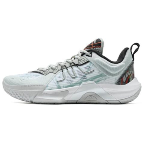 XTEP Slip Resistant, Abrasion Resistant, Breathable Low top Basketball Shoes Men’s Gray Green