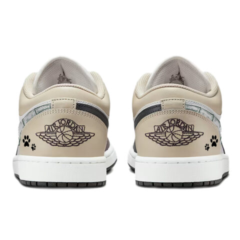 Jordan Air Jordan 1 Vintage Basketball Shoes Unisex Low Top White/Black