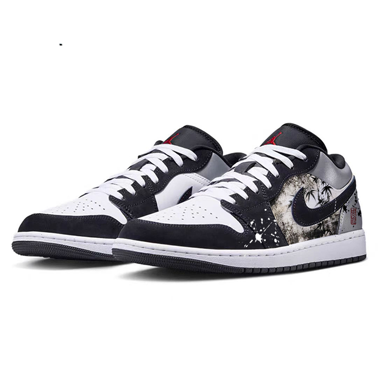 Jordan Air Jordan 1 Vintage Basketball Shoes Unisex Low Top White/Black
