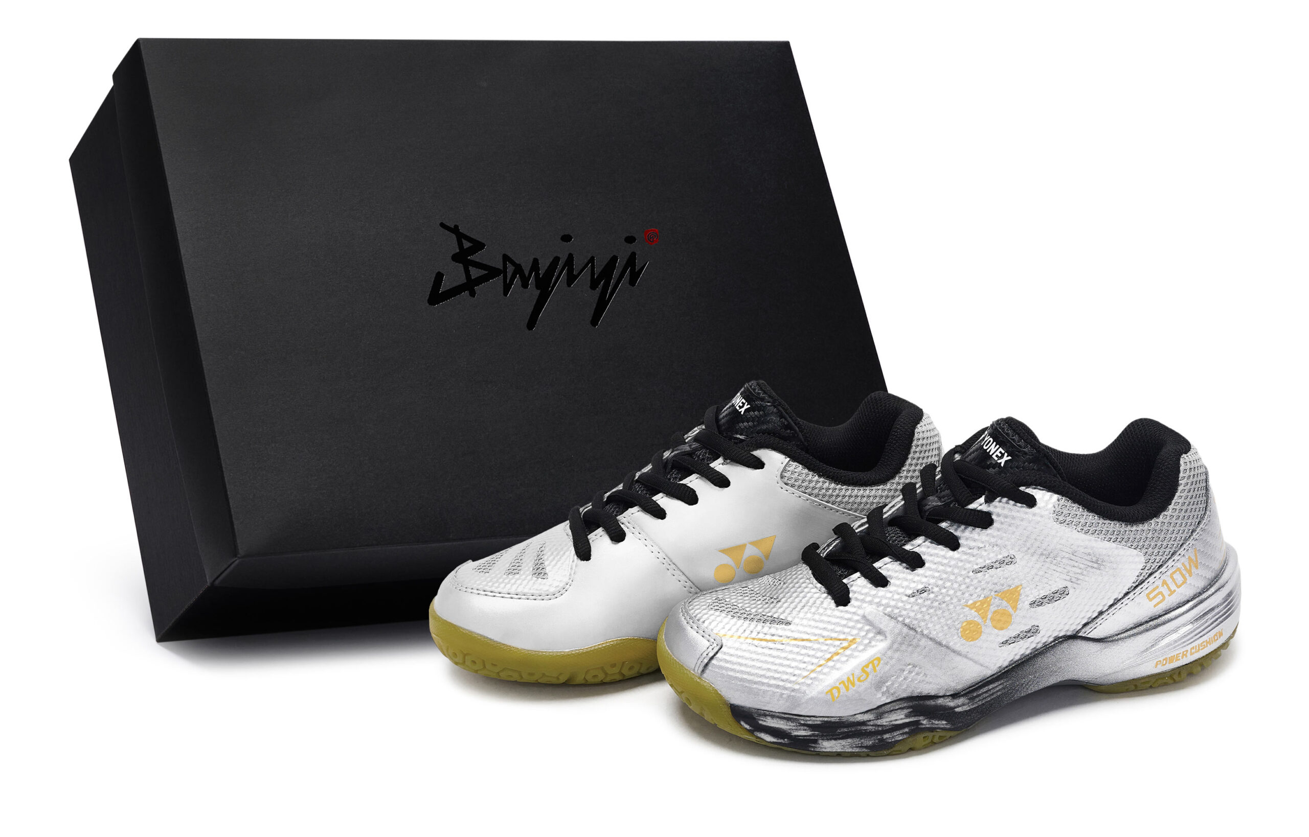 YONEX Power Cushion Slip Resistant, Abrasion Resistant, Lightweight Low top Badminton Shoes Unisex Black Silver Gold