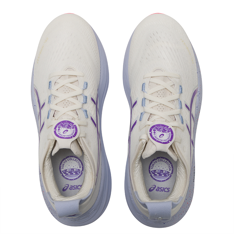 ASICS GEL Nimbus 27 Fabric Breathable Long Distance Running Sprint Running Shoes Men’s White