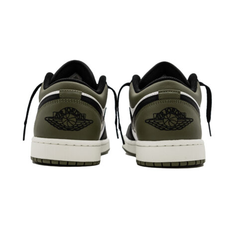 Jordan Air Jordan 1 Abrasion Resistant Low top Vintage Basketball Shoes Unisex Black White Green