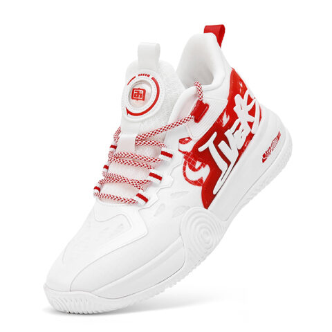 IVERSON Campaign 1 White China Red Cushioning Slip Resistant Abrasion Resistant Low top Basketball Shoes Unisex