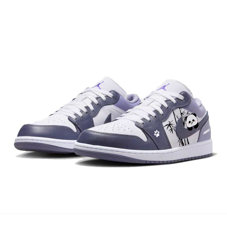 Jordan Air Jordan 1 Vintage Basketball Shoes Men’s Low Top White/Purple