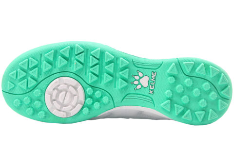 KELME Youth Training Collection TF Turf Soccer Shoes Unisex White Green