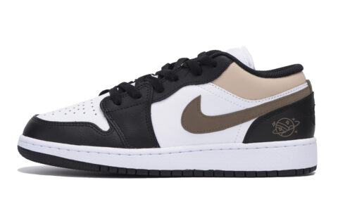 Jordan Air Jordan 1 Abrasion Resistant Slip Resistant Low top Vintage Basketball Shoes Men’s Black Brown