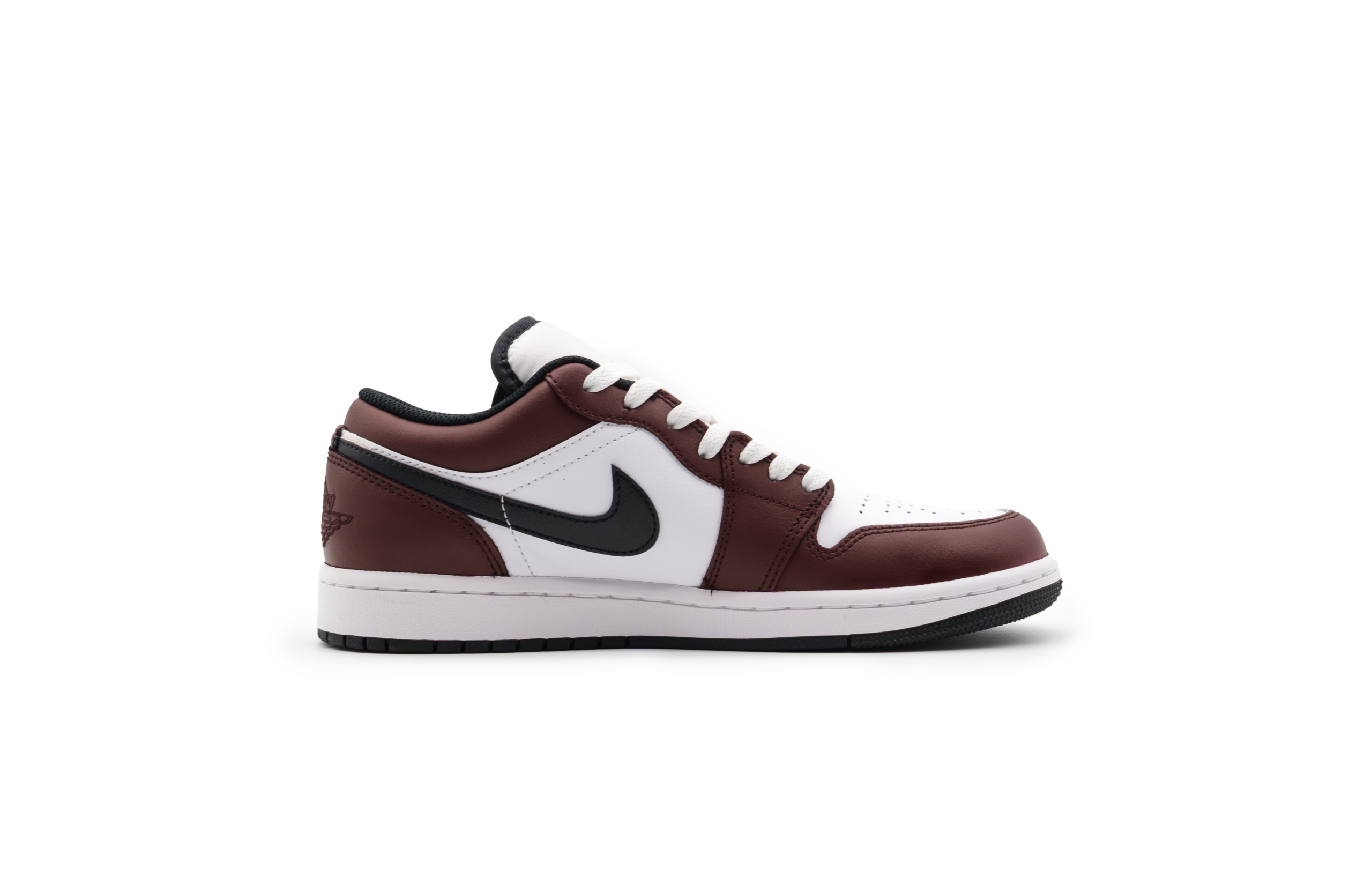 Jordan Air Jordan 1 Cushioning Slip Resistant Abrasion Resistant Low top Vintage Basketball Shoes Men’s Burgundy