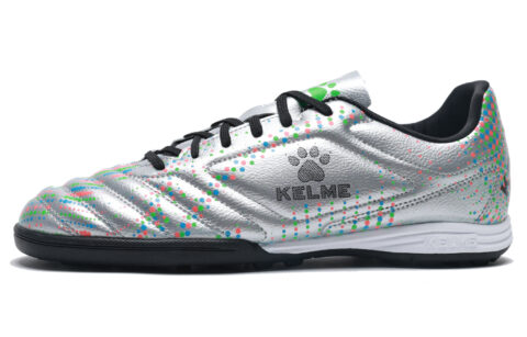 KELME Youth Training Collection Cushioning Slip Resistant Soccer Shoes Unisex Silver