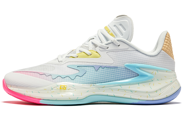 Erke Qian Xun V2 Cushioning, Wear Resistant Low top Basketball Shoes Men’s Ice Cream Colorway