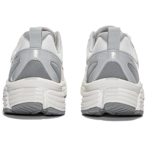 Erke Slip Resistant Cushioning Low top Casual Running Shoes Men’s Silver White