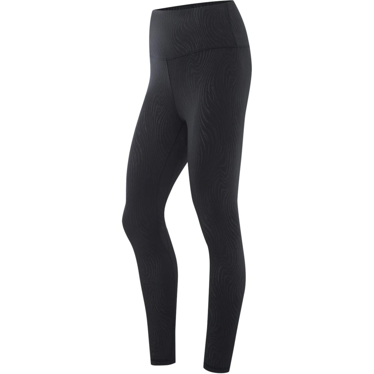 Li Ning Fitness Series Sports Pants Women's Black Embossed