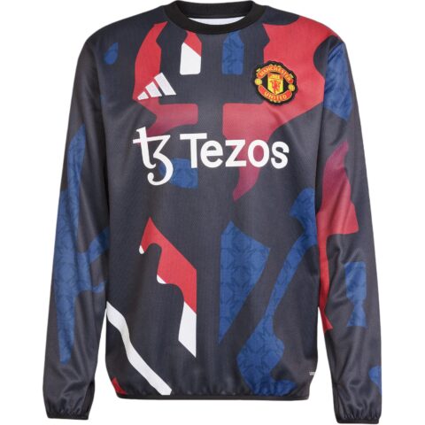 Adidas MUFC Soccer Jersey Men's Black/Red/Jade White/Dark Indigo