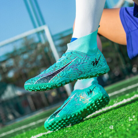 DOUBLE STAR 88 Breathable Lightweight Breathable And Lightweight Soccer Shoes Unisex Aqua