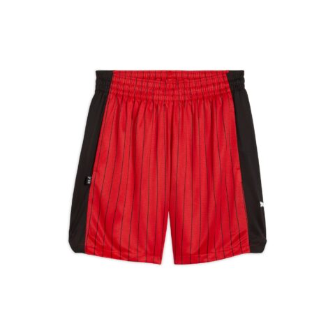 PUMA Basketball Shorts Men's Red Black 01