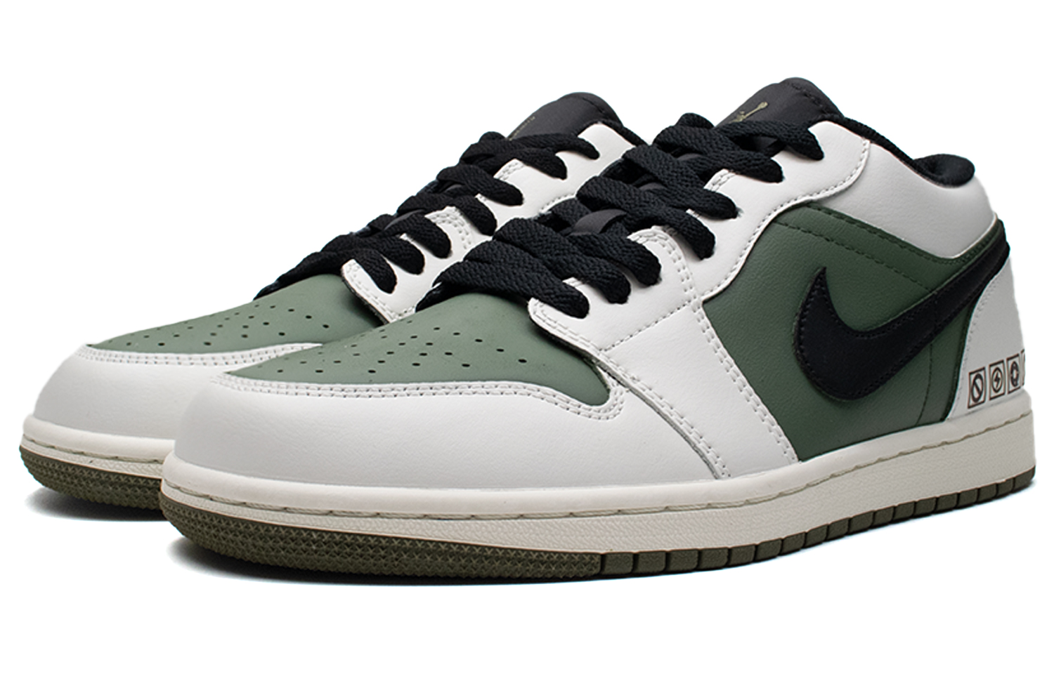 Jordan Air Jordan 1 Summer Solstice Cushioning Slip Resistant Low top Vintage Basketball Shoes Unisex Ivory White