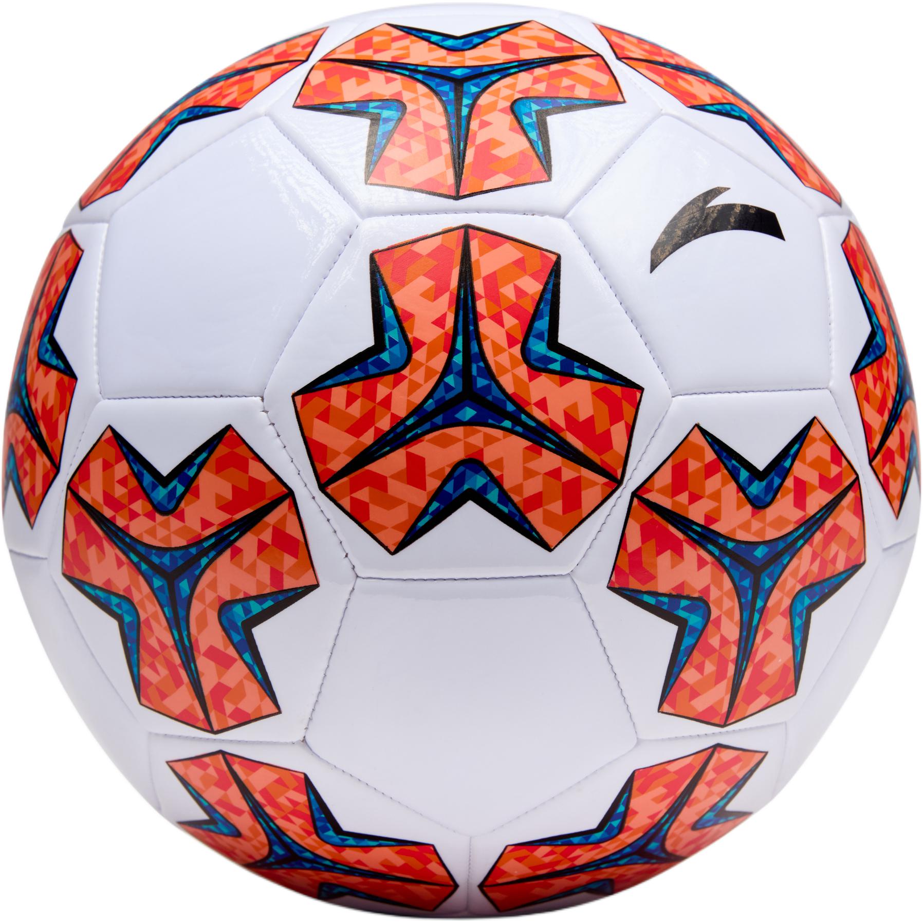 Anta Size 5 Machine Stitched Ball PVC Orange Soccer Ball Unisex