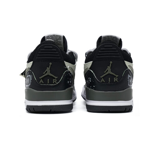 Jordan Legacy 312 Street Graffiti Cushioning, Wear Resistant Low top Vintage Basketball Shoes Unisex Black