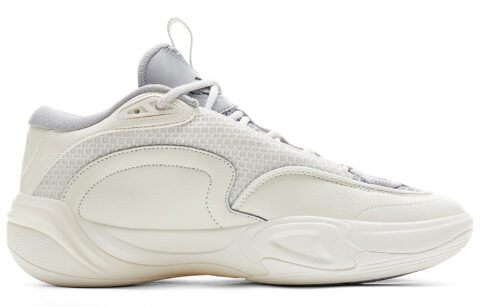 PEAK Taichi Dream Chaser Cushioning Slip Resistant Abrasion Resistant Rebound Low top Basketball Shoes Men’s Ivory Gray