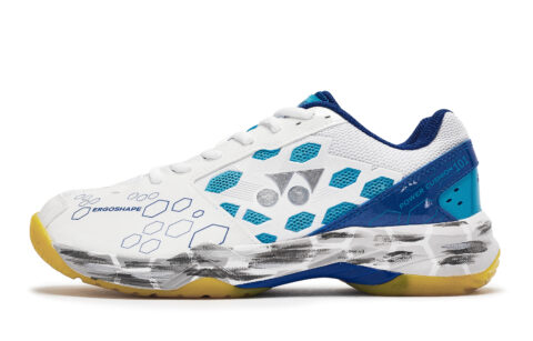 YONEX Power Cushion Breathable And Wear resistant Low top Badminton Shoes Unisex Gray White Blue