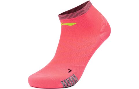 Li Ning Ankle Socks Unisex 1 Pack Fluorescent Begonia Red