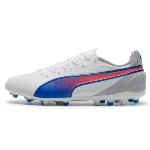 PUMA KING MATCH MG Multi Ground Artificial Turf Soccer Shoes Men’s White Blue
