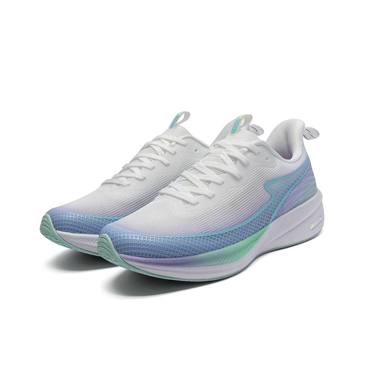 LPMX Cushioning Breathable Slip Resistant Low top Carbon Plate Running Shoes, Outdoor Sports Shoes Unisex Purple Blue