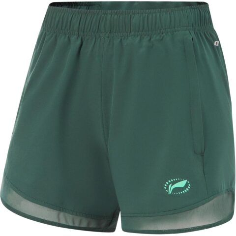 Li Ning Running Collection Sports Shorts Women's Dark Green