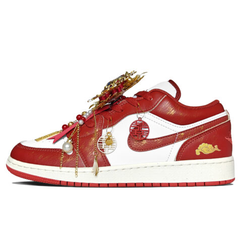 Jordan Air Jordan 1 Abrasion Resistant Low top Vintage Basketball Shoes Women’s Red