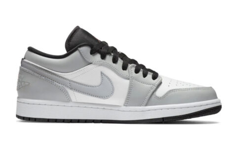 Jordan Air Jordan 1 Abrasion Resistant Low top Vintage Basketball Shoes Unisex Smoke Gray