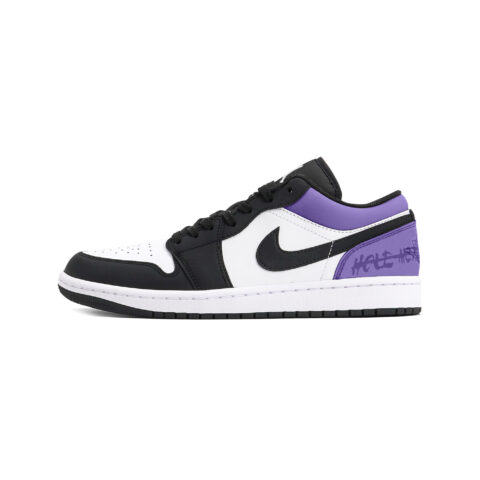 Jordan Air Jordan 1 Slip Resistant Abrasion Resistant Low top Vintage Basketball Shoes Unisex Black