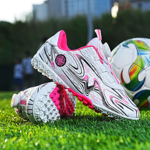 BIANSULONG Soccer Shoes Unisex Low Top Pink