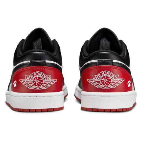 Jordan Air Jordan 1 Slip Resistant Abrasion Resistant Low top Vintage Basketball Shoes Men’s Black White