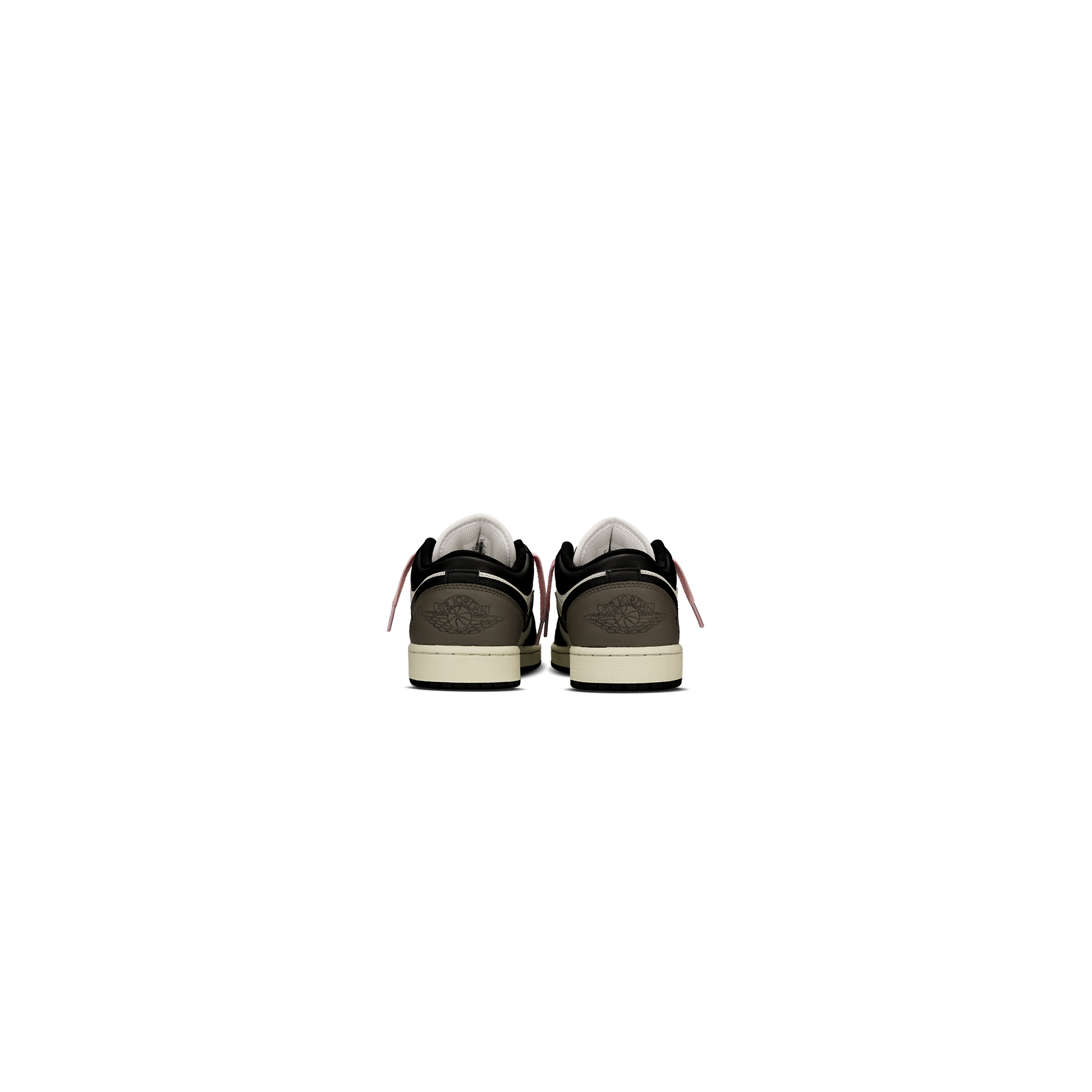 Jordan Air Jordan 1 Slip Resistant Abrasion Resistant Low top Vintage Basketball Shoes Women’s Black White Brown